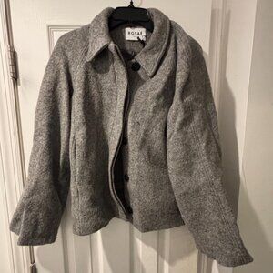Rosaé Paris Le Antoine Wool Jacket in Mouse Grey Wool - Size 38 Brand New NWT
